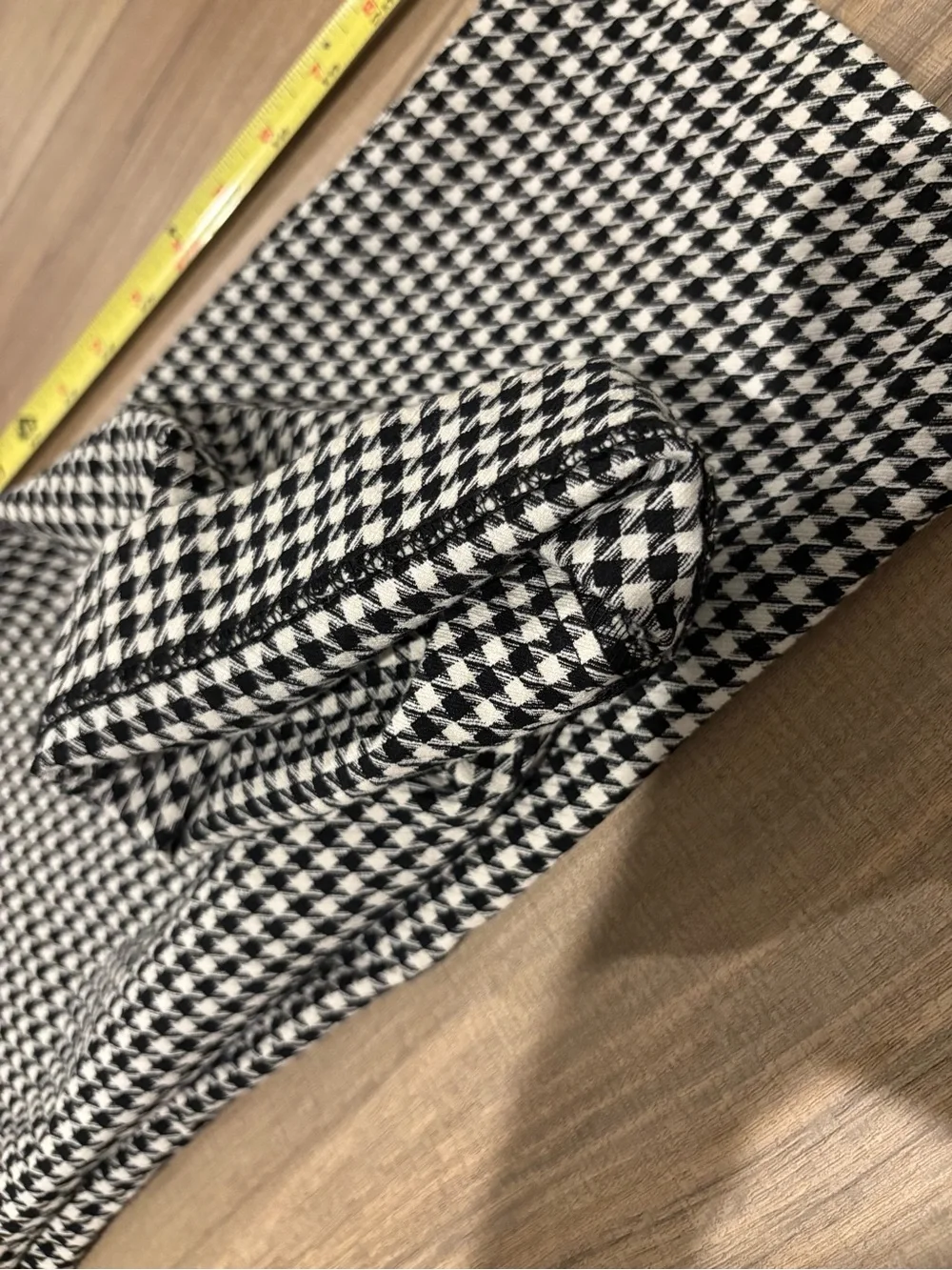 Old Navy Pixie High Rise Ankle Pants Houndstooth black white size 16 Petite
